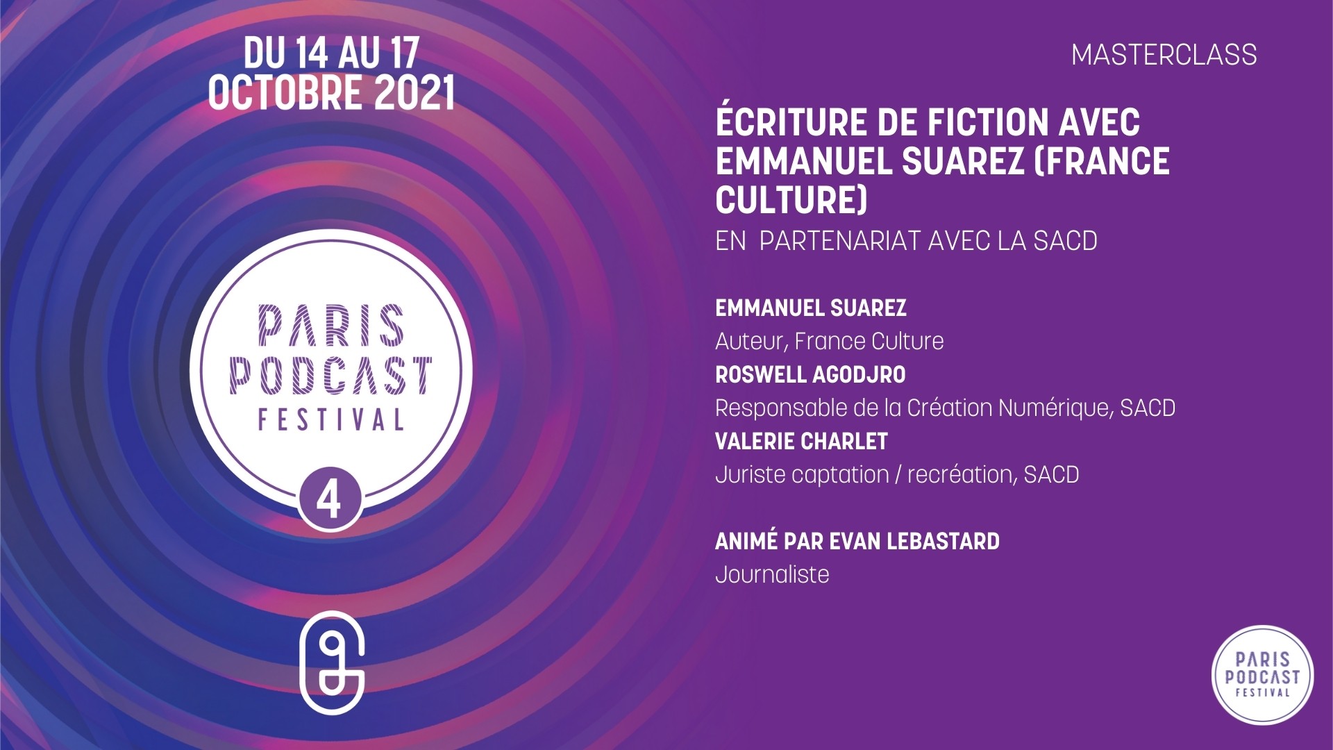 [Masterclass] Écriture de fiction