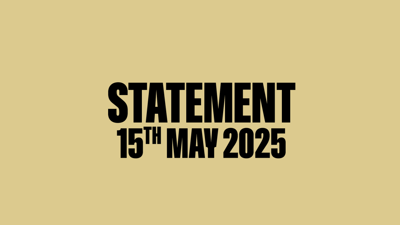 Statement • 15th may 2025